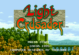 Light Crusader (USA) Title Screen